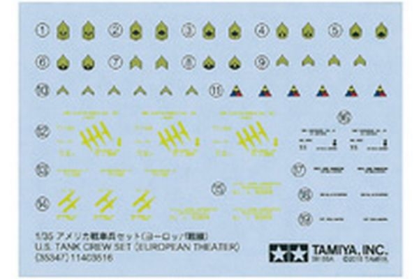 Tamiya 35347 1/35 US Tank Crew Set European Theater model kit cap