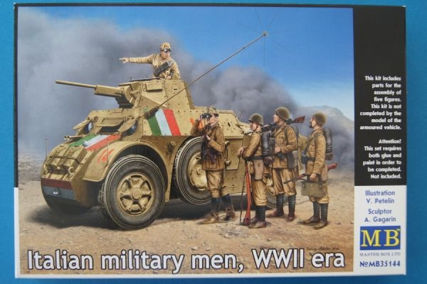Master Box 35144 Italian Military Men WWII Era 5 Figures Scale 1/35