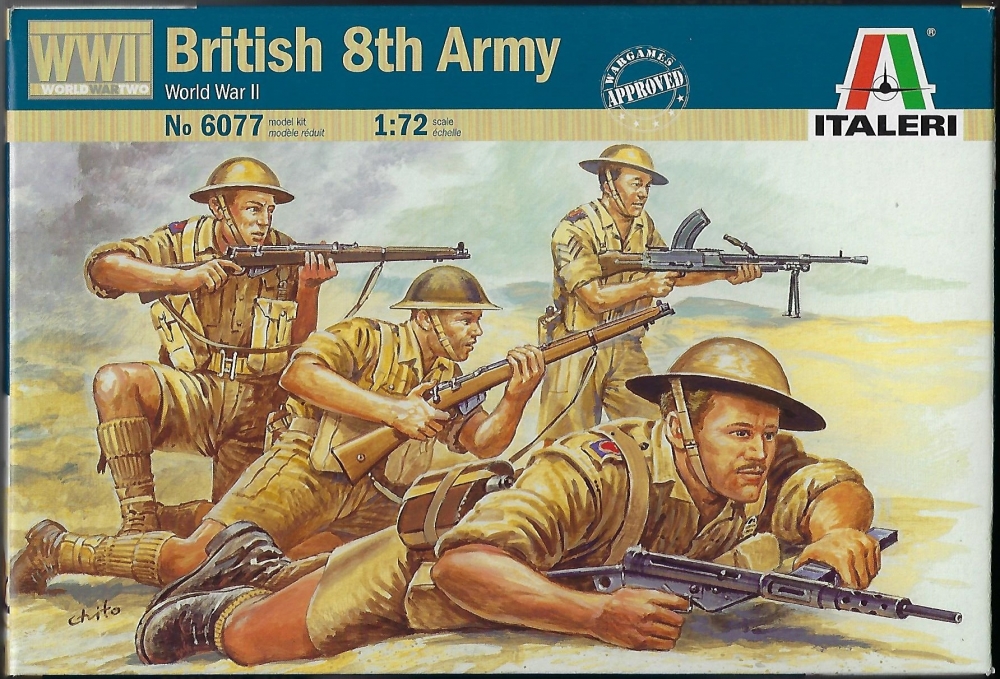 Vintage 1988 AMT Ertl Set #8659 1/72 Ww2 British 8th Army Soldiers for sale online 