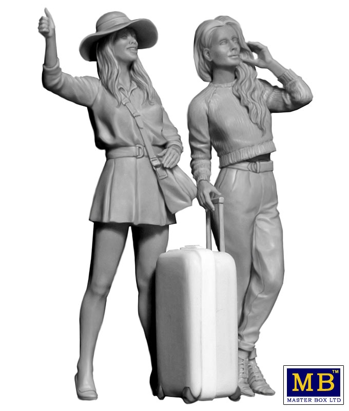 Master Box 24041 Truckers series Hitchhikers Erica & Kery 1/24 scale model kit 