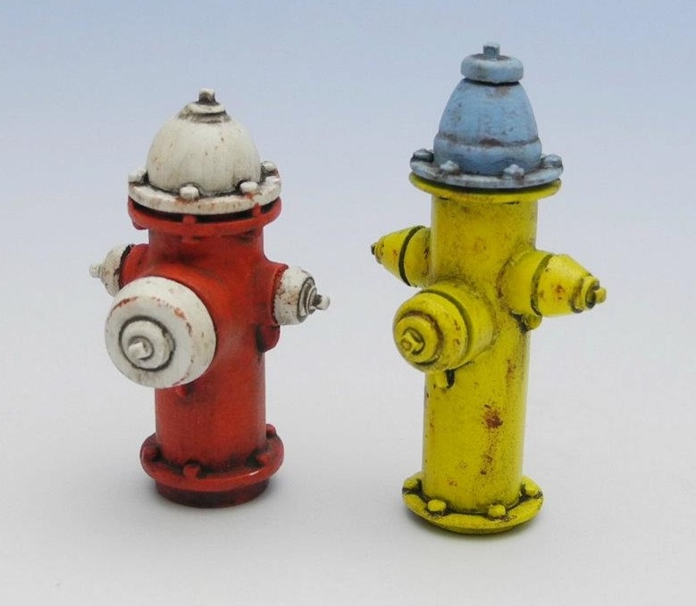 O & OO Scale Model Fire Hydrants Unpainted 1:43 & 1:726 Pack 
