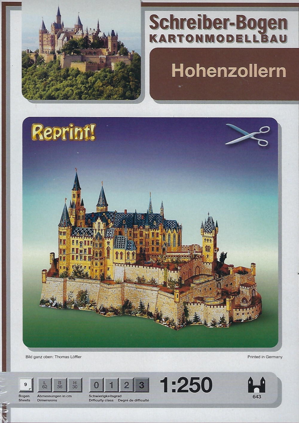 Schreiber-Bogen Hohenzollern Castle Card Model 