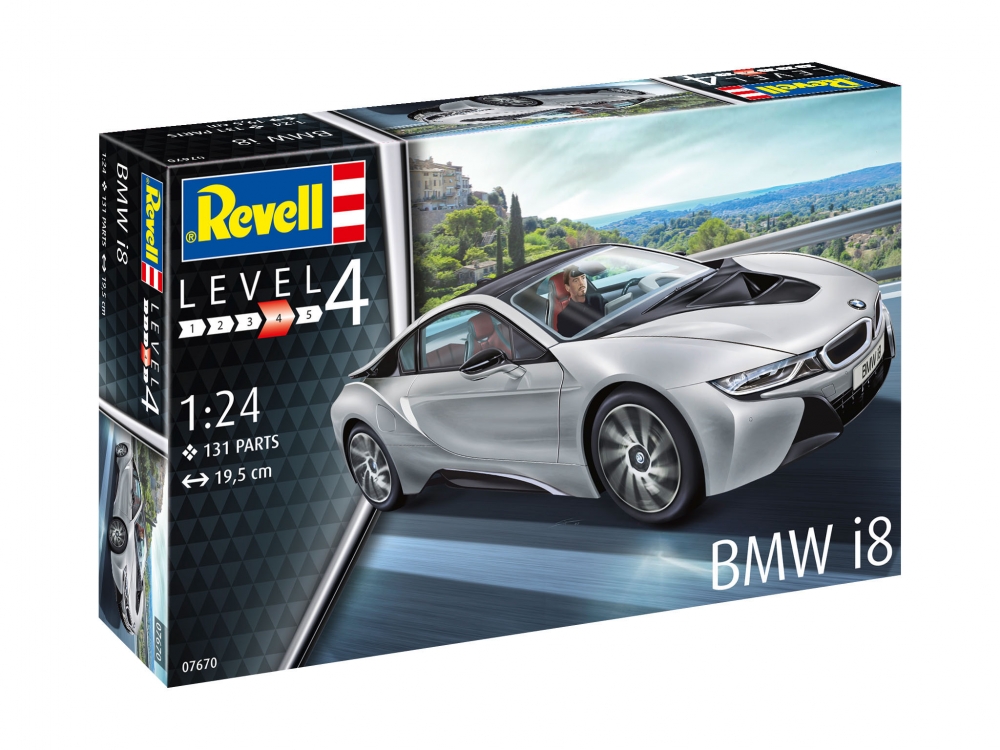 Revell 07670 BMW i8 Plastique Kit de Construction Modèle 1:24 Neuf 